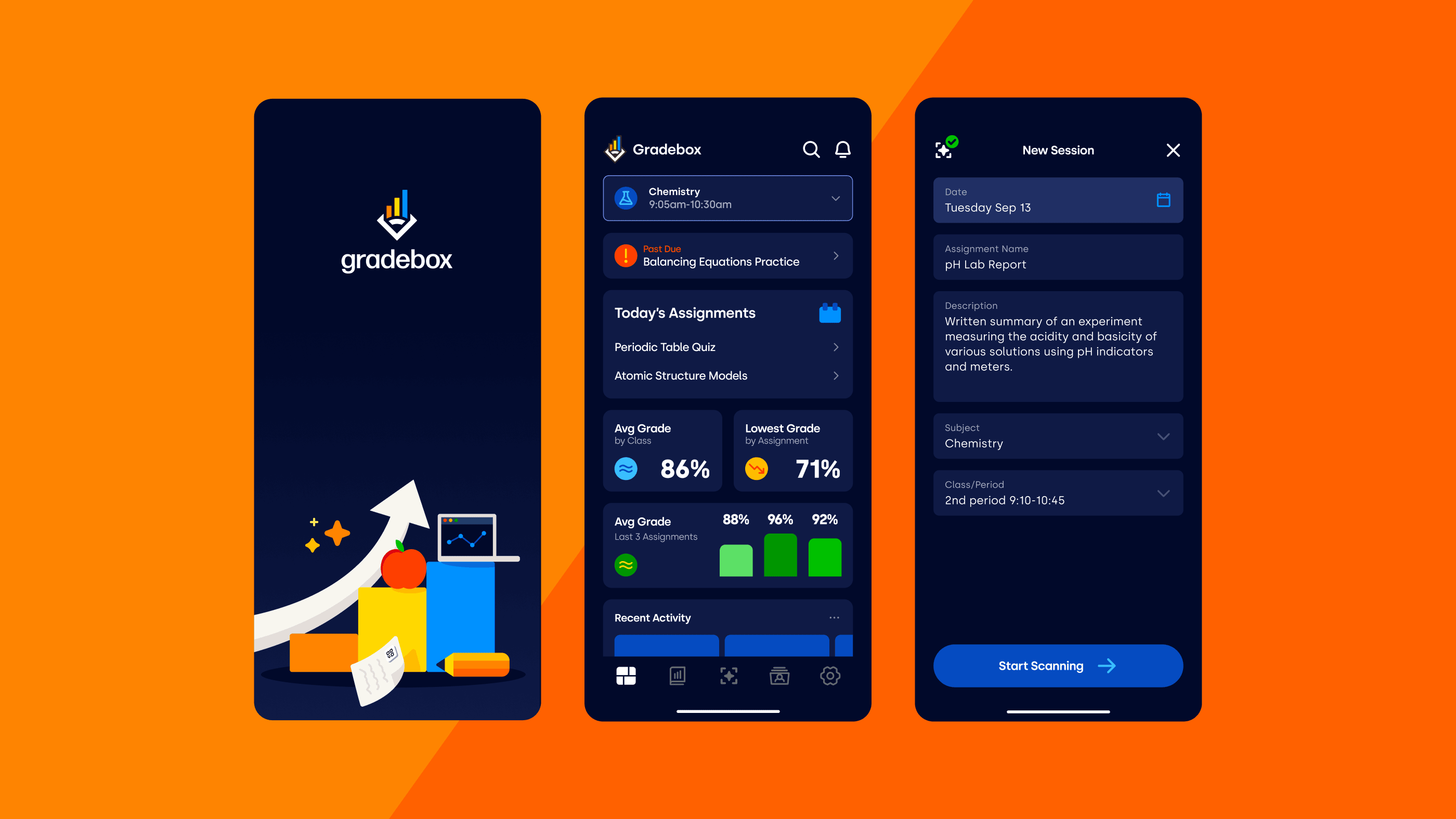 Gradebox - Mobile App Design