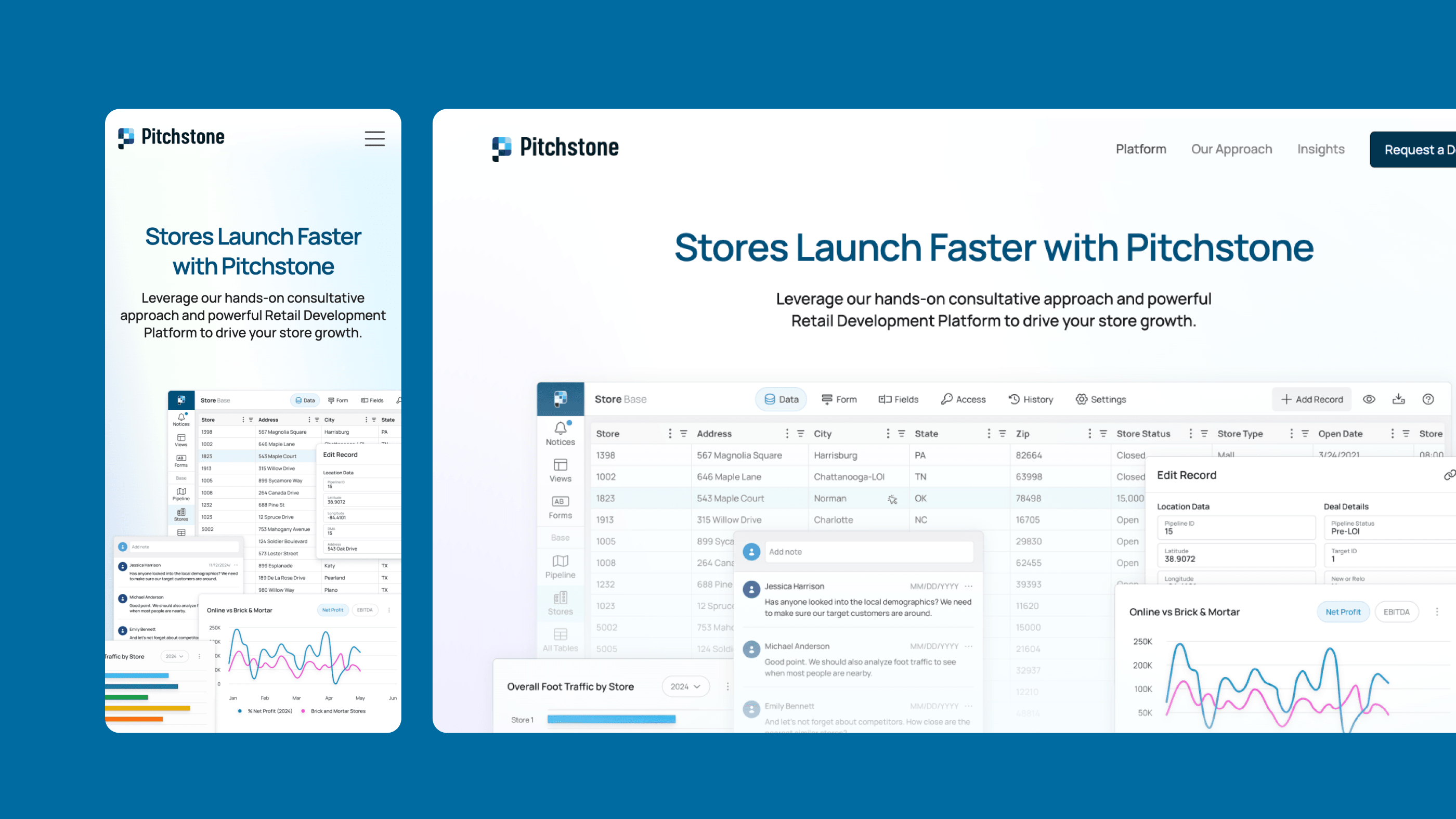 Pitchstone - Platform Landing Page